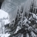 Wall of icicles comes crashing down