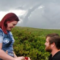 Stormchaser proposes to girlfriend in front of a tornado